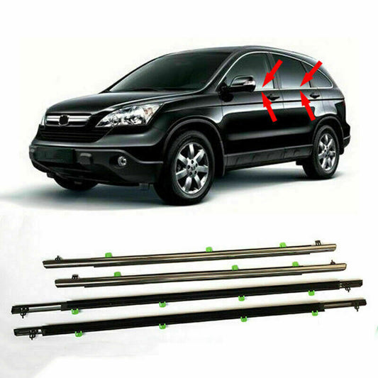 for Honda CRV CR-V 2007-11 SUV Car Quarter  Door Belt Moulding W/ Chrome Strips