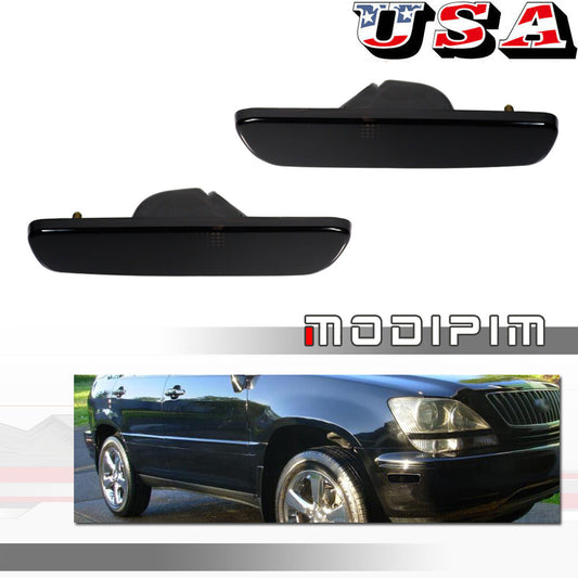 Suitable for Lexus RX300 99-03 Smoked Lens Front/Rear Bumper Side Marker Light Housing