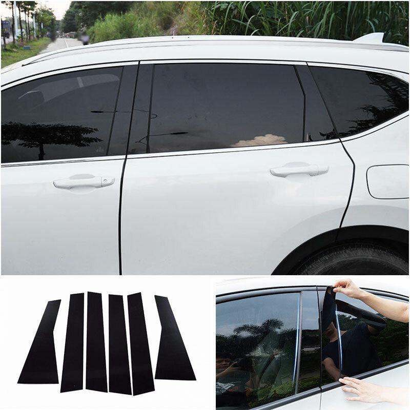 for Jeep Renegade 2015-2020 ABS Black Exterior Window B-C-Pillar Decoration 6PCS
