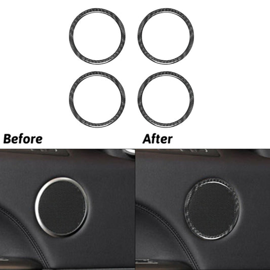 4Pcs Carbon Fiber Big Speaker Cover Trim For Land for Range Rover Sport 2014-2017