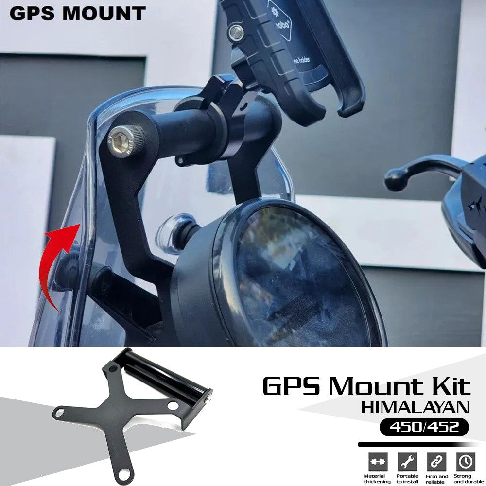 For New Himalayan 450/452 GPS Mount Kit Mobile Phone Holder Stand