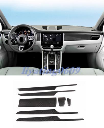 7-piece dry carbon fiber interior protective cover trim set for Porsche Macan 2014-2023