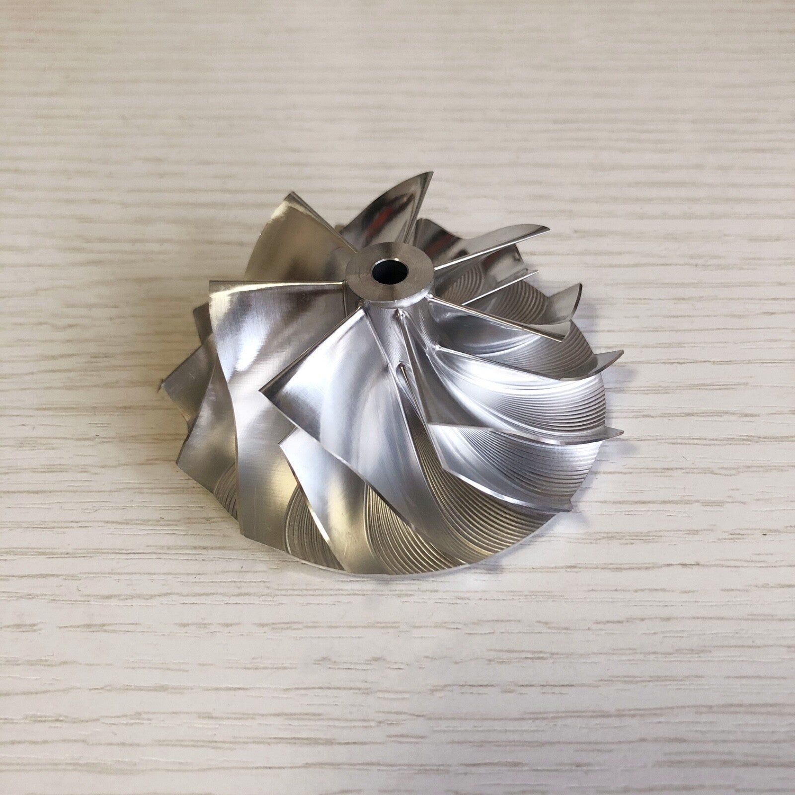 .RHF5 52.56/68.00 mm 7+7 Blade High-Performance Turbine Billet Compressor Wheel