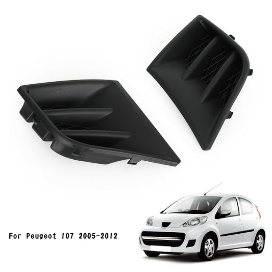2xFront Right Left Bumper Fog Grille Cover for Peugeot 107 2009-12 No Light Hole