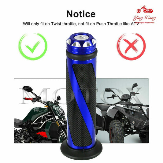 7/8 Handle Bar Hand Grips Fit For 650 400 ER6F Z750 Z1000 Z900 ZX7R 6R