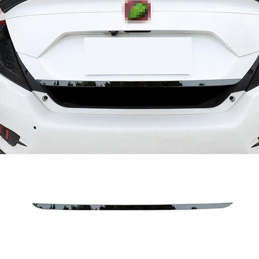 Steel for Honda for Civic 2016-2020 Black Rear Tailgate Trunk Lid Cover Trim 1pcs