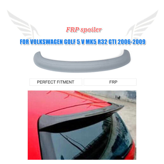 Unpainted Fiberglass Rear Roof Spoiler for Volkswagen for Golf 5 V MK5 R32 2006-2009