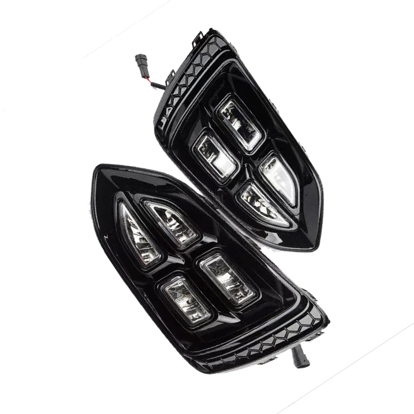 2Pcs for Hyundai Accent Front Bumper Fog Lamp Modified LED Light DRL 2018-2022