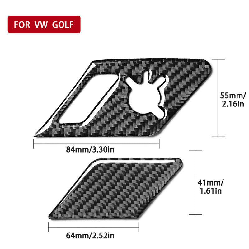 Carbon Fiber Door's Locker Switch Panel Trim Cover for VW for Golf 7 MK7 2014-2019