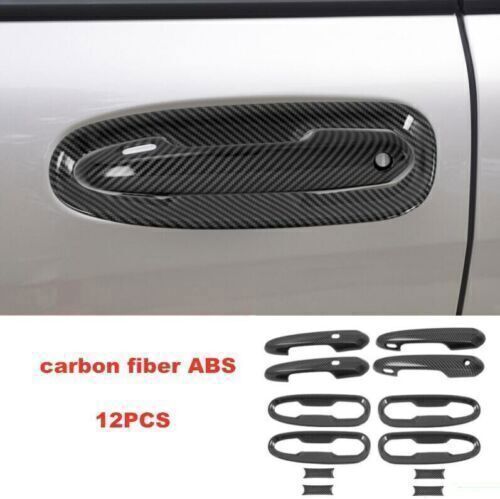 Fit for Toyota for Sienna 2021-2023 Carbon Fiber Pattern Door Handle+Bowl Cover Trim