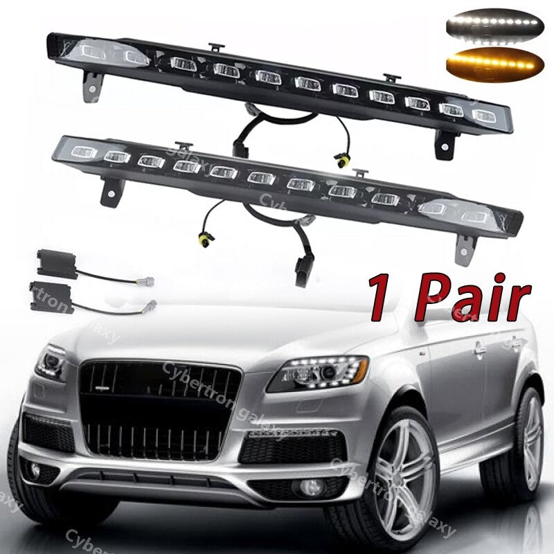 LED DRL Daytime Running Light Turn Signal Lamp for Audi Q7 2010 -2015