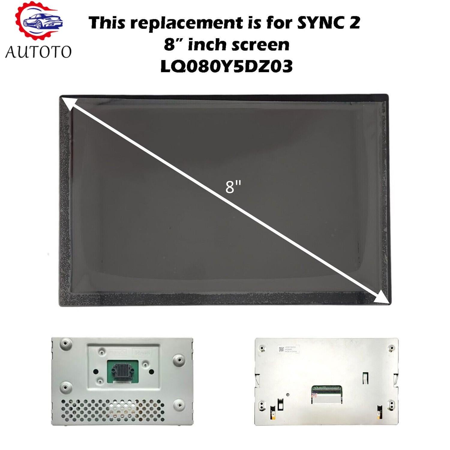 LCD Monitor Display for Ford Explorer SYNC 2 Car Radio 8 LQ080Y5DZ30A 2011-2016