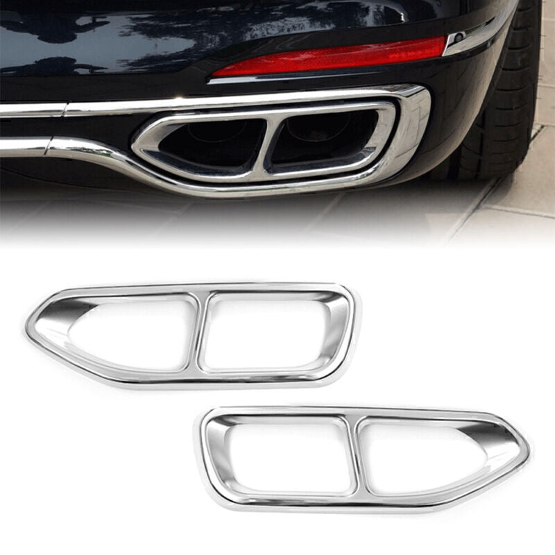 Car Tail Muffler Exhaust Pipe Output Cover Trim Fit for BMW 7 Series G11 G12 2016-18