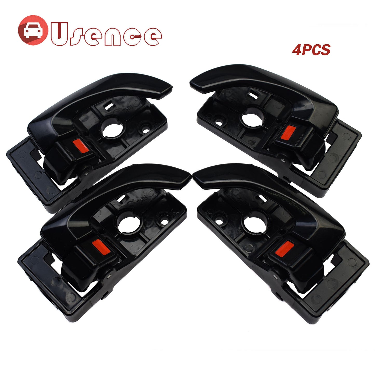 4PCS Front  Rear  Left Right Inside Door Hanlde Black For 05-09 for Hyundai for Tucson