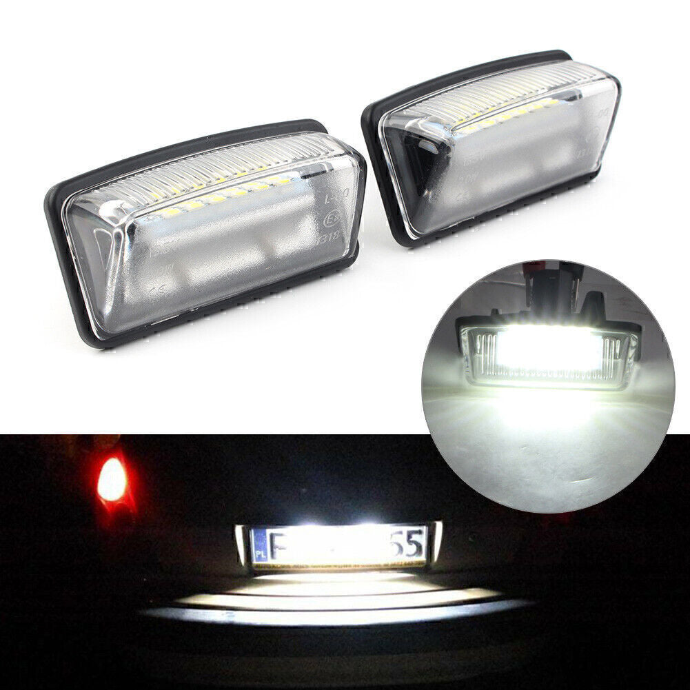 2Pcs LED License Number Plate Light white for Toyota Crown Reiz Vios 2005-10 06