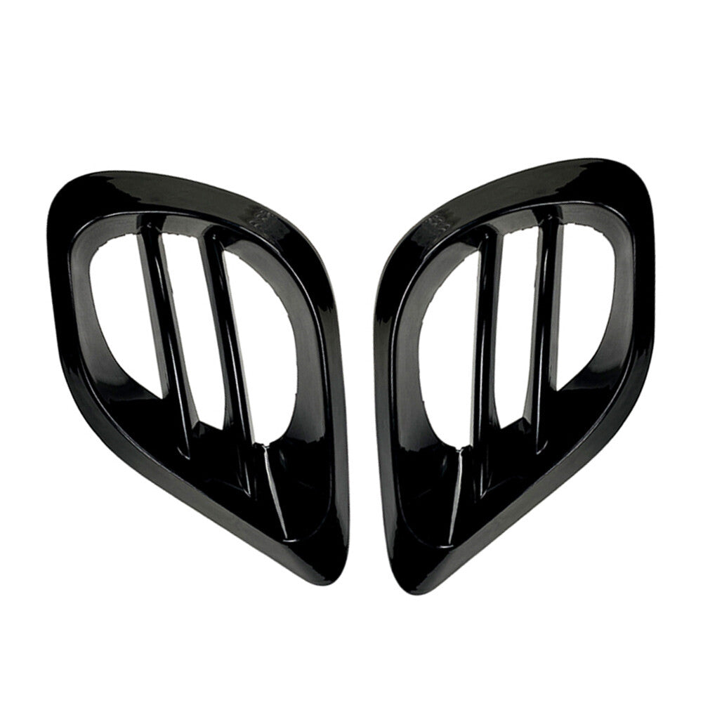 Gloss Black Front Bumper Fog Grill Air Vent Trim for Mercedes-Benz W213 E-Class