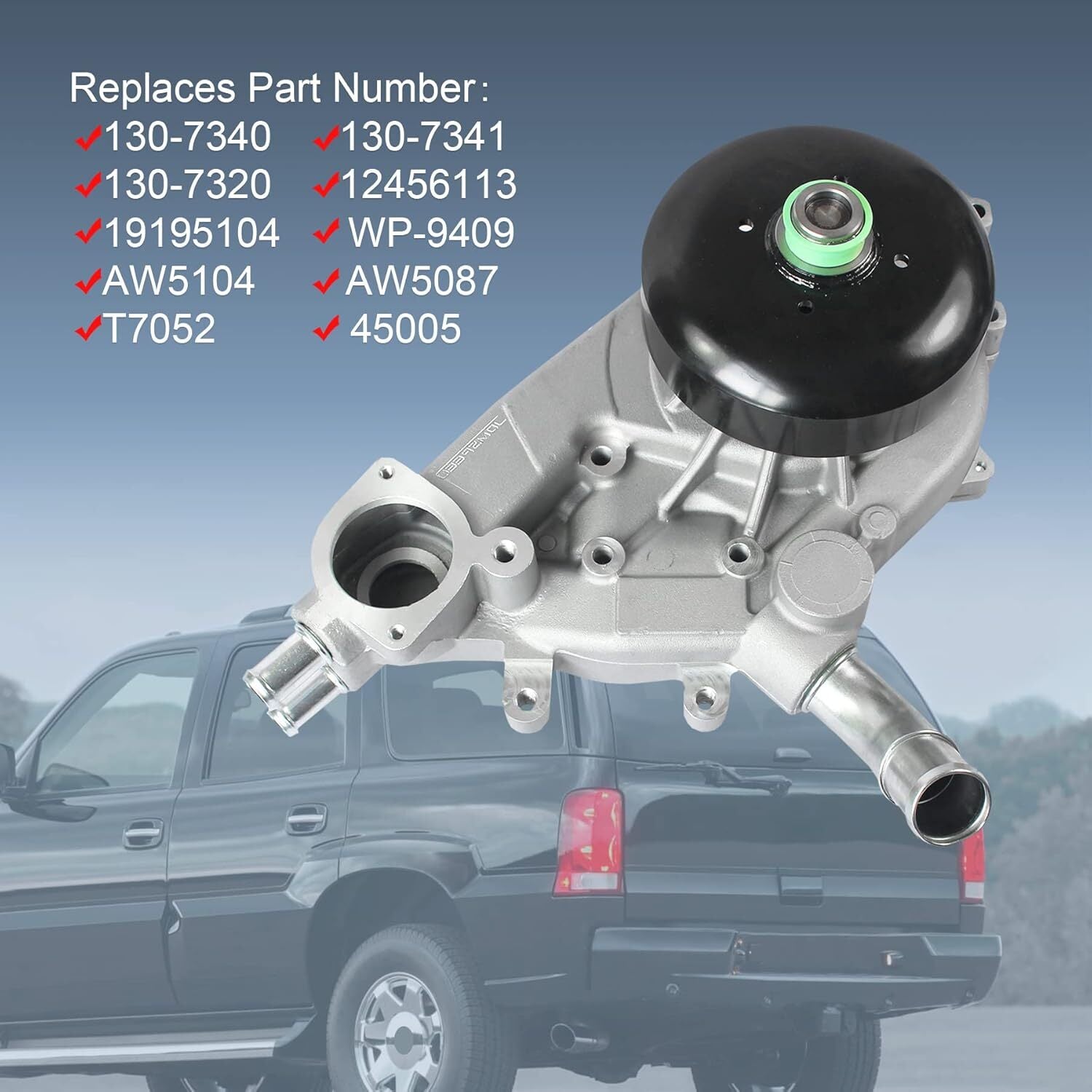 Engine Water Pump with Thermostat for Chevy Silverado 1500 Tahoe for GMC for Sierra 1500