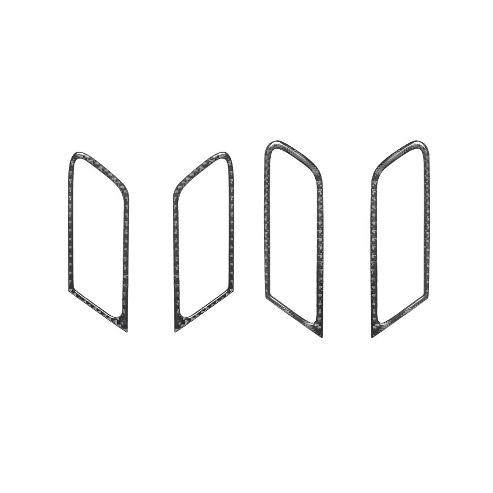 for Mercedes R-Class 2009-2012 4Pcs Door Handle Frame Trim Cover Carbon Fiber