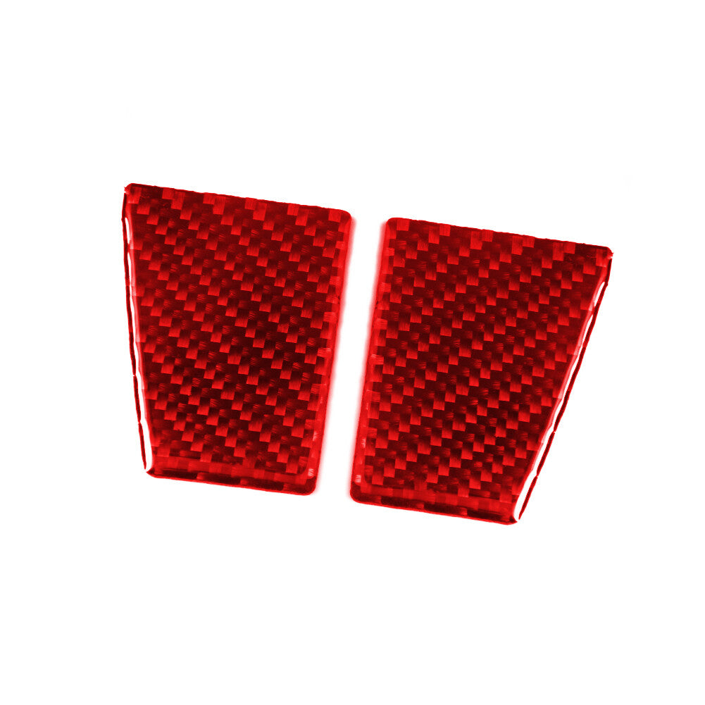 3x Red Carbon Fiber Below Radio W/O Heated for Seat & Ashtray Cover for Chrysler 300