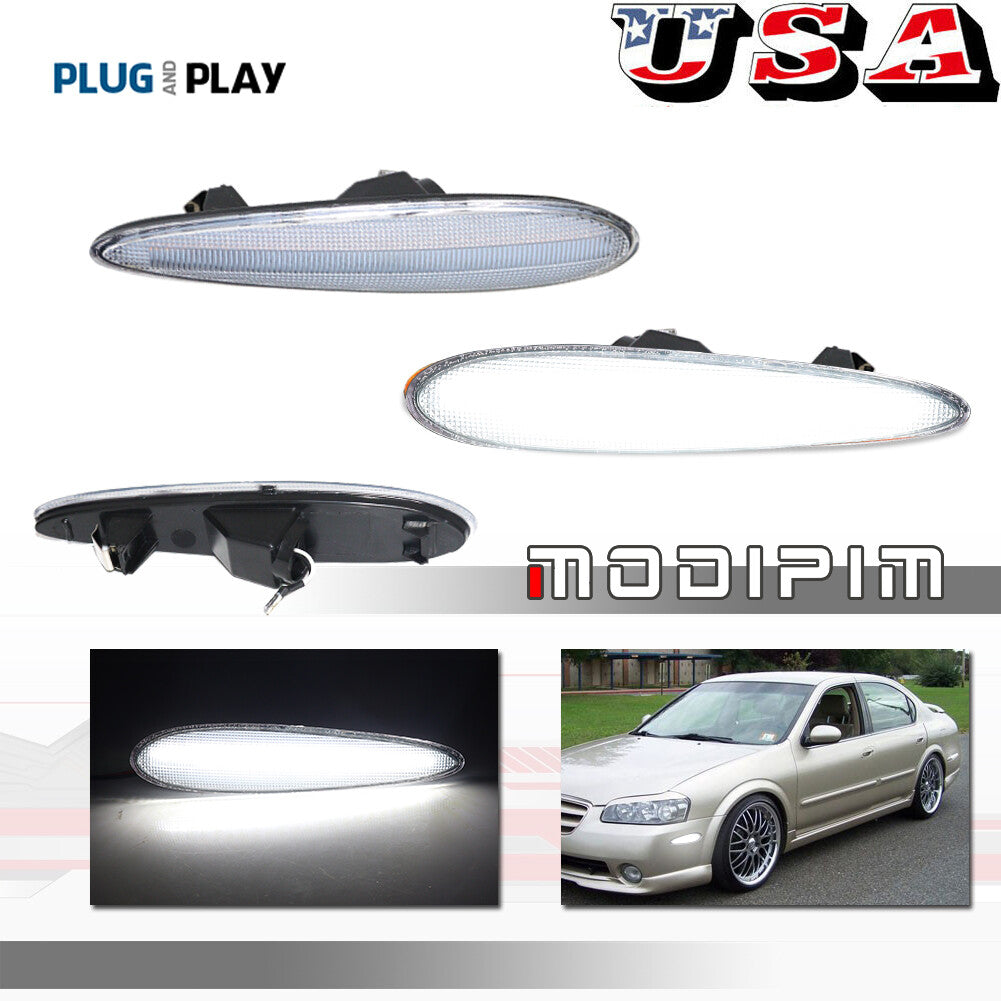 Clear lens, white LED front marker light suitable for 2000-2003 for Nissan MXIMA