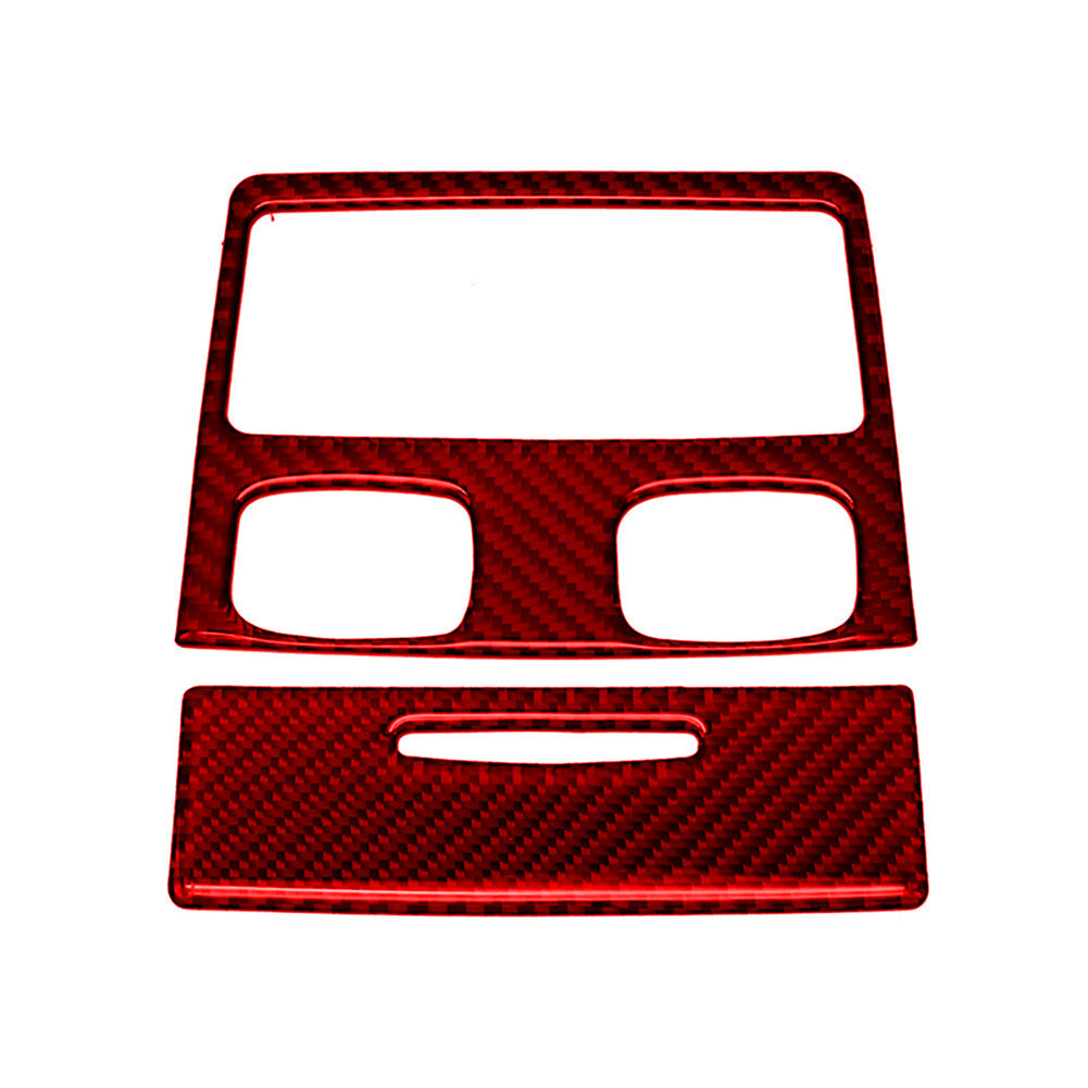 Red Carbon Fiber Vent Outlet Rear Trim for BMW 3 Series E90 06-11 TypeB