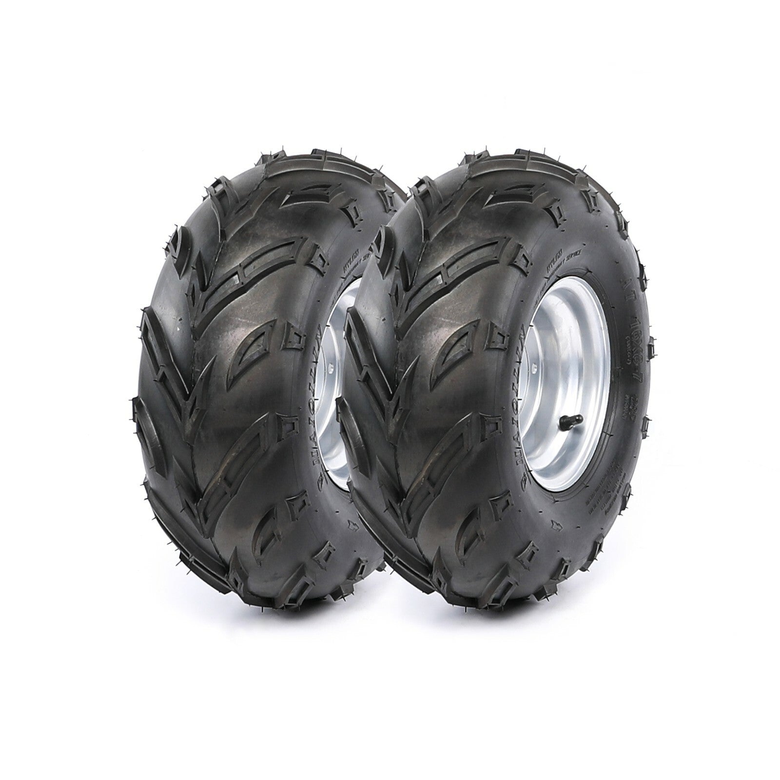2-pack 16x8-7 inch wheels, tires, 4 bolts, rims, 24T rear axle hubs suitable for all-terrain vehicles and go-karts - Taodao