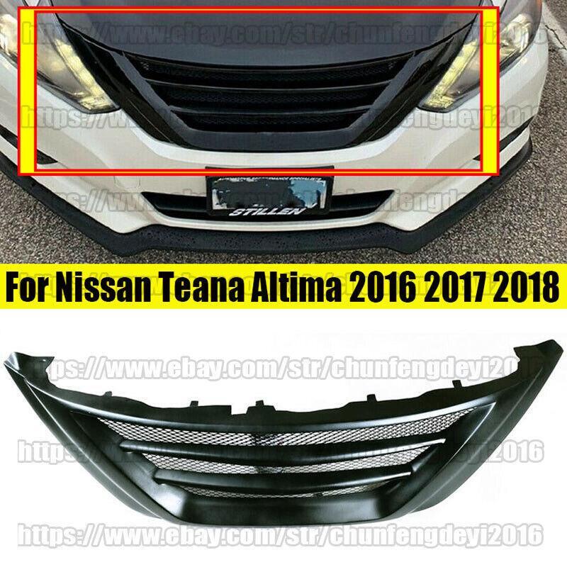 Matte Black Car Front Bumper Mesh Grille Grill for Nissan Teana Altima 2016-2018