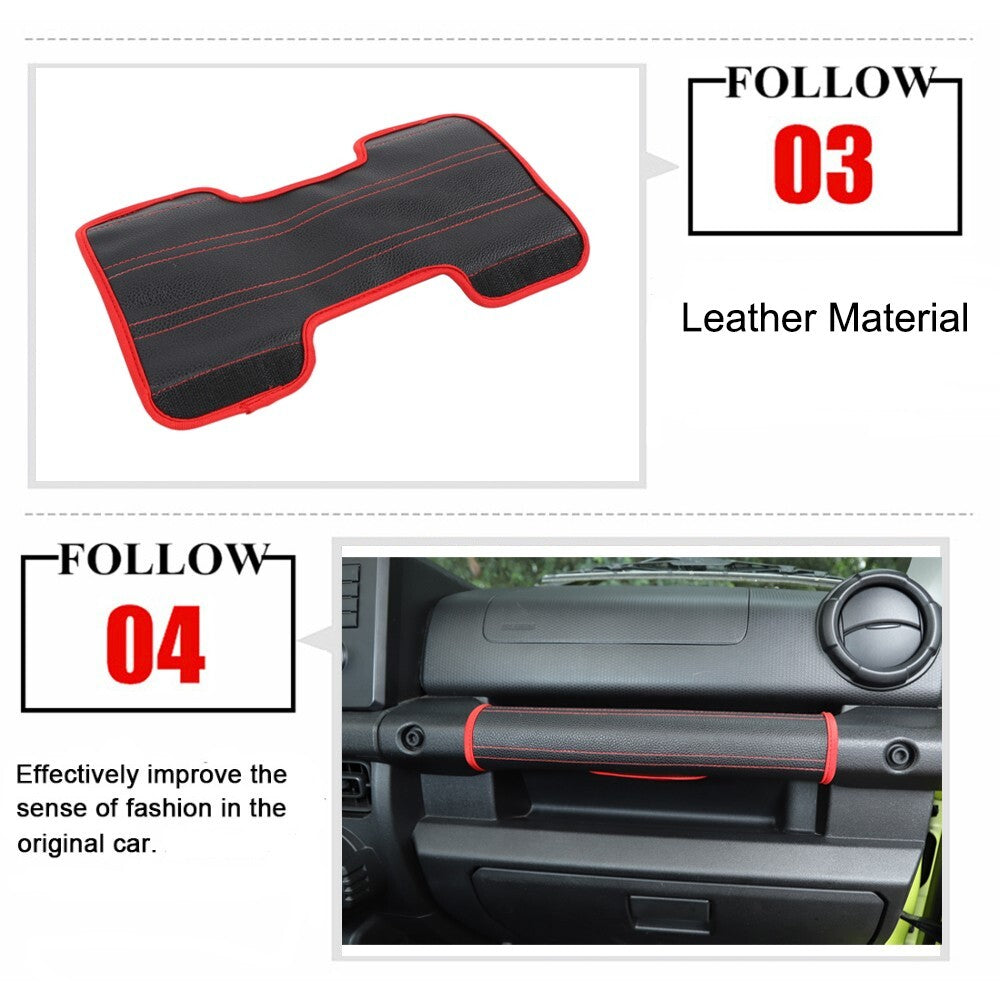 Leather Dashboard for Co -pilot Grab Handle Protector Cover for Suzuki for Jimny 2019-23