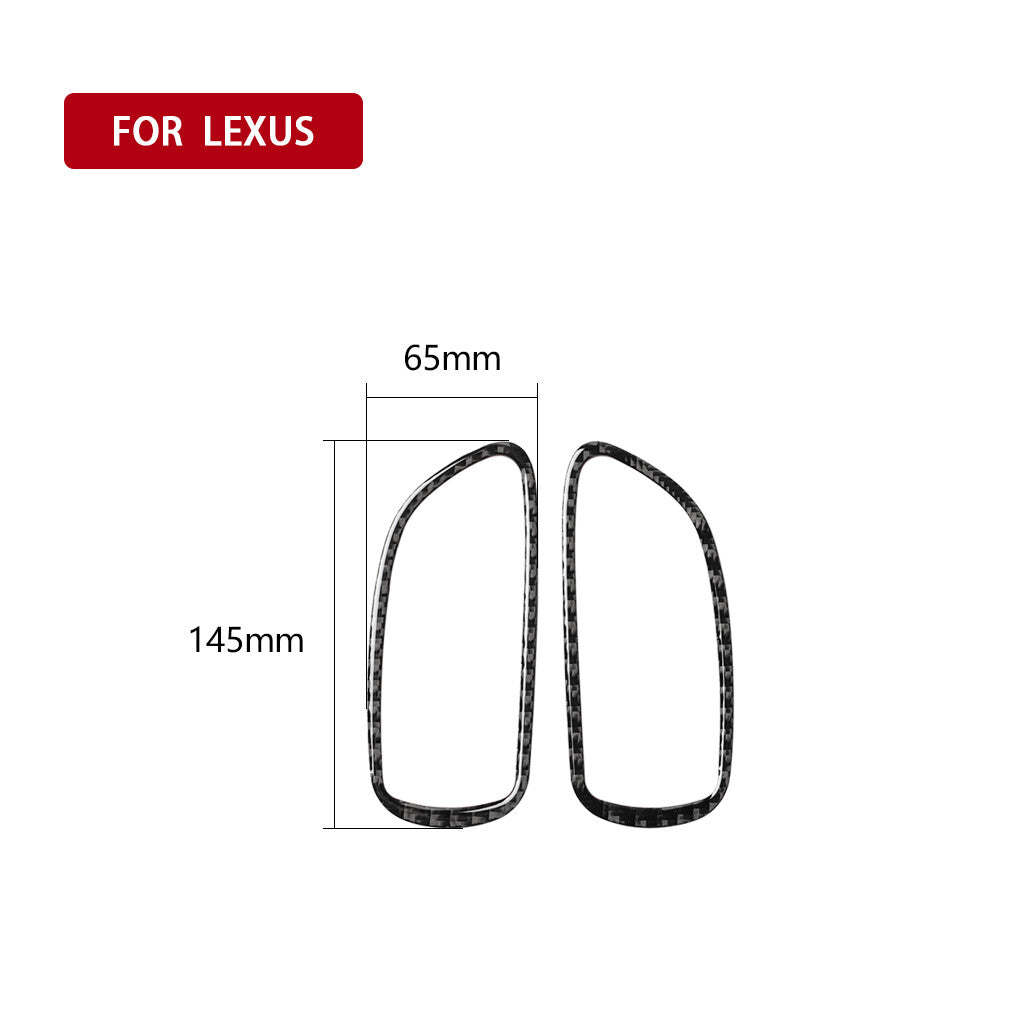 2Pcs Carbon Fiber Front Door Handle Cover Trim for Lexus IS250 300 350 2006-2012