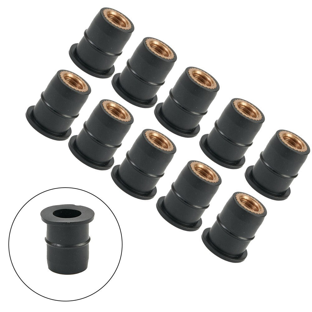 10PCS / KIT-Universal Rubber Nuts M6 Neoprene Nuts Damper Panel Fixing 6mm