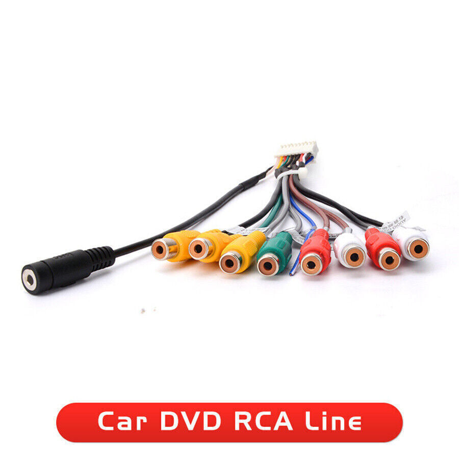 Universal 20Pin Car Stereo Radio RCA Output Wire Aux-in Adapter With Mic US Ship