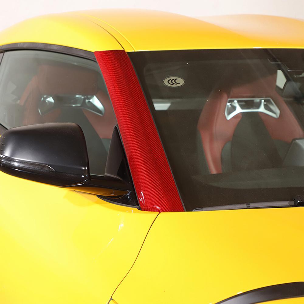 for Toyota Supra 2019-2023 Red Carbon Exterior A Pillar Panel Cover Trim