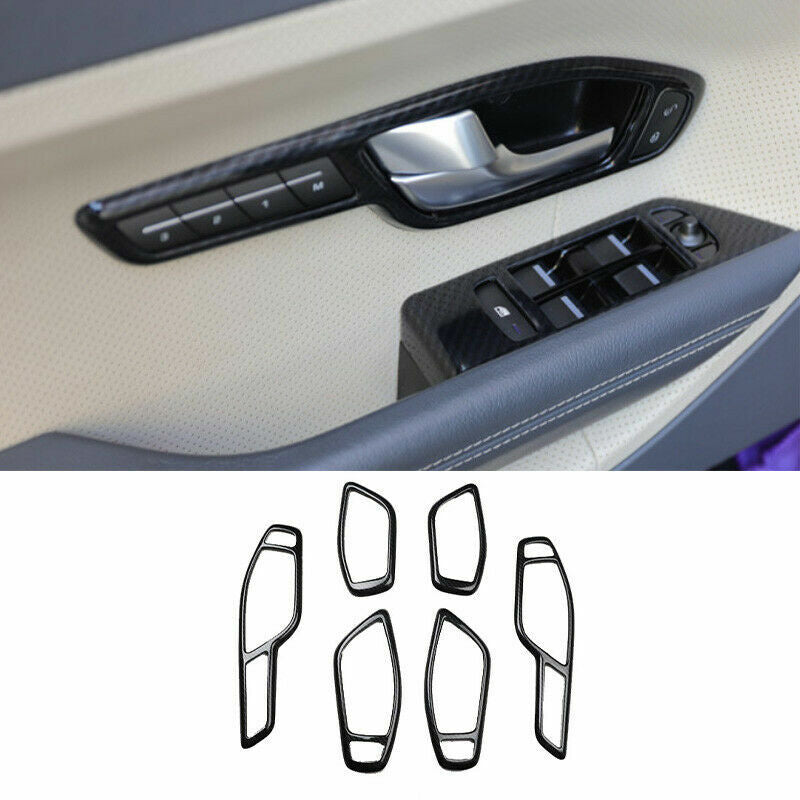 for Range Rover Evoque 2012-2019 Carbon Fiber Inner Door Handle Frame Cover Trim