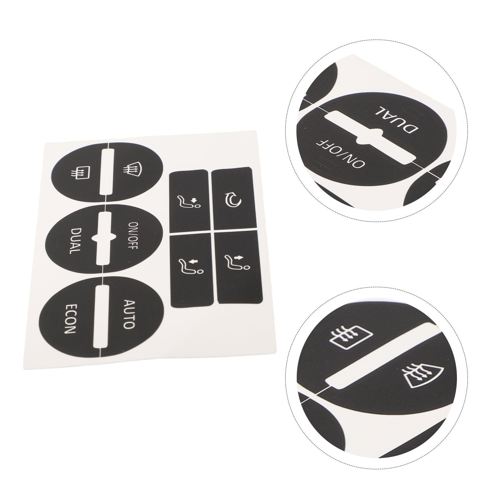 Repair kit for worn AC air conditioning control buttons on for Golf Mk5 04-08 - Decal stickers