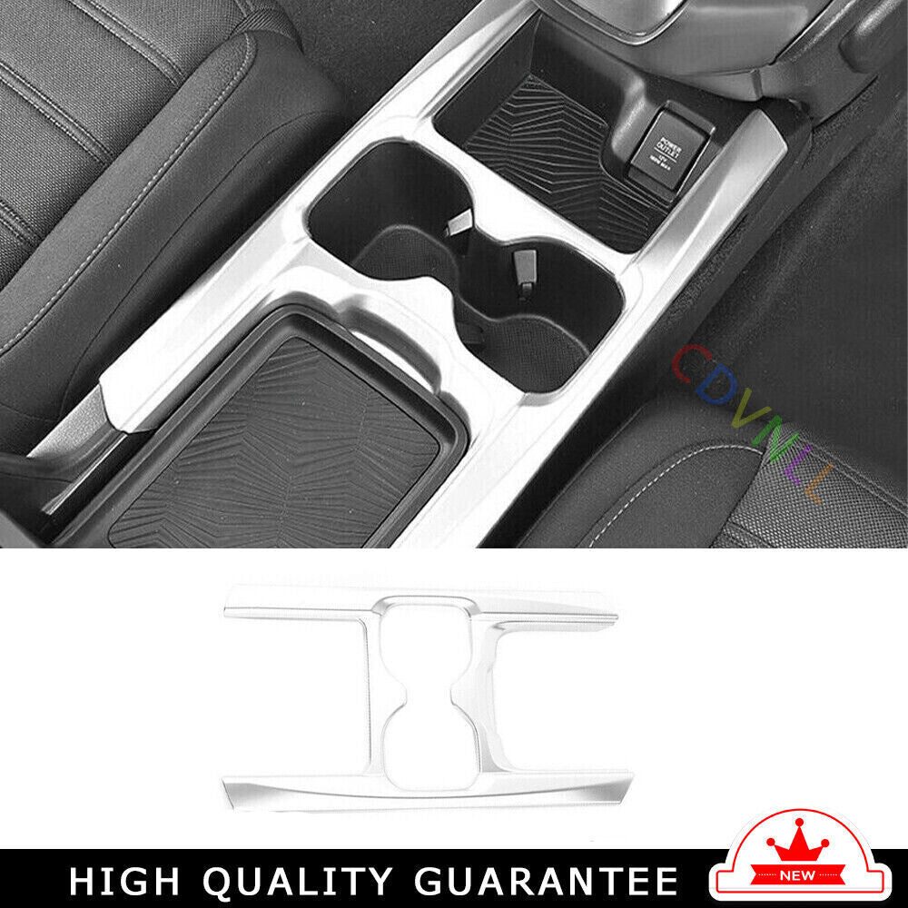 Console Gear Shift Water Cup Panel Trim for Honda CRV CR-V 17-2022 Matte Silver