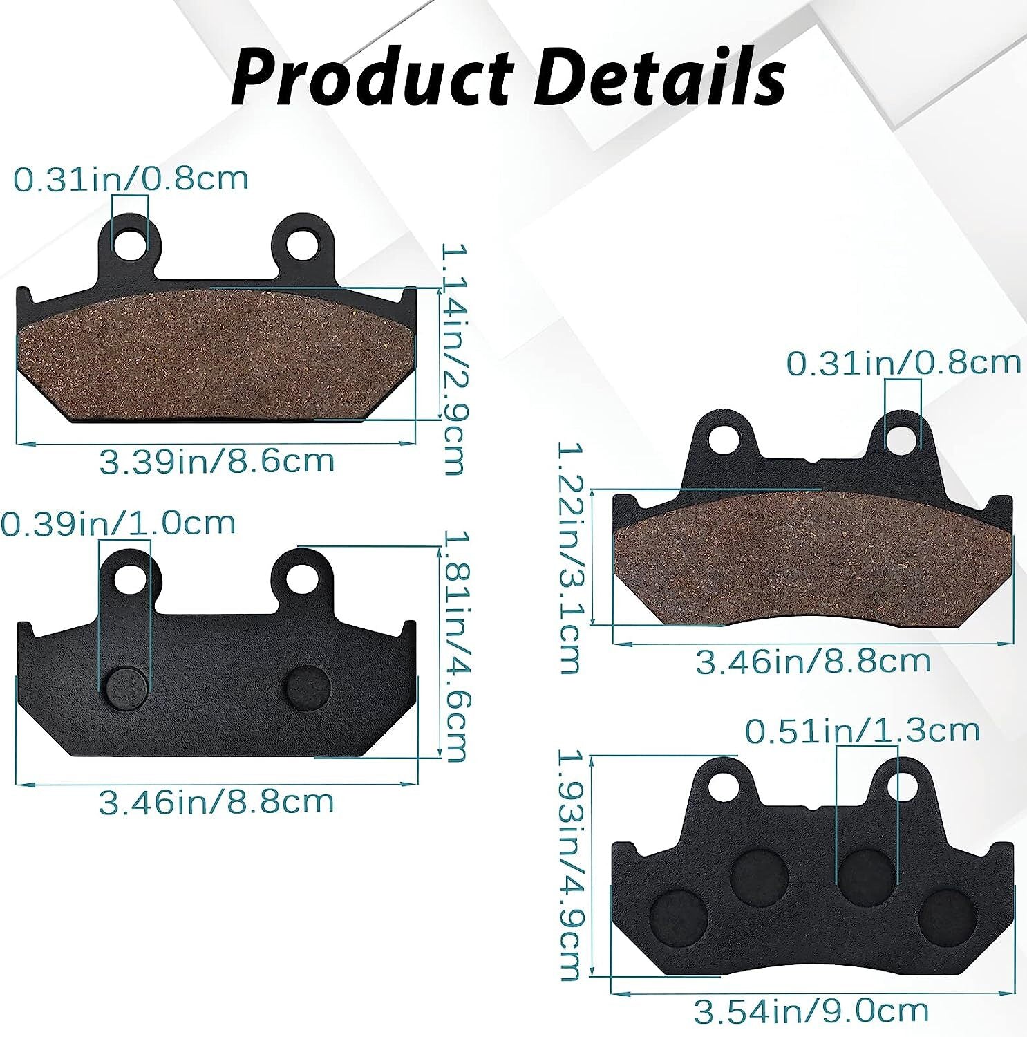 Front Rear Brake Pads for Honda GL1500A Aspencade GL1500I Interstate 1988-2000