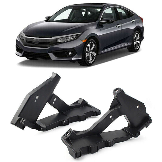 2PCS Front Headlight Retainer Bracket Black Fit for Honda for CIVIC Sedan 2016-2019