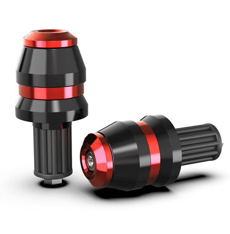 2x Universal 22mm 7/8 Motor Handlebar Grips Bar End Slider Cap Plugs CNC Red