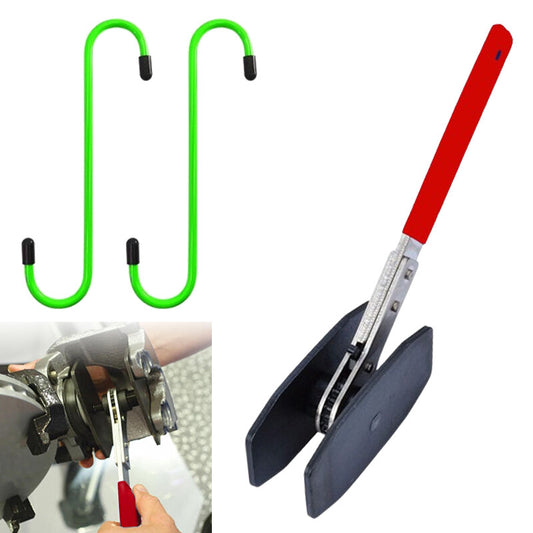 Car Ratchet Brake Piston Wrench W/Hooks Caliper Pad Install Tool Press RedGreen