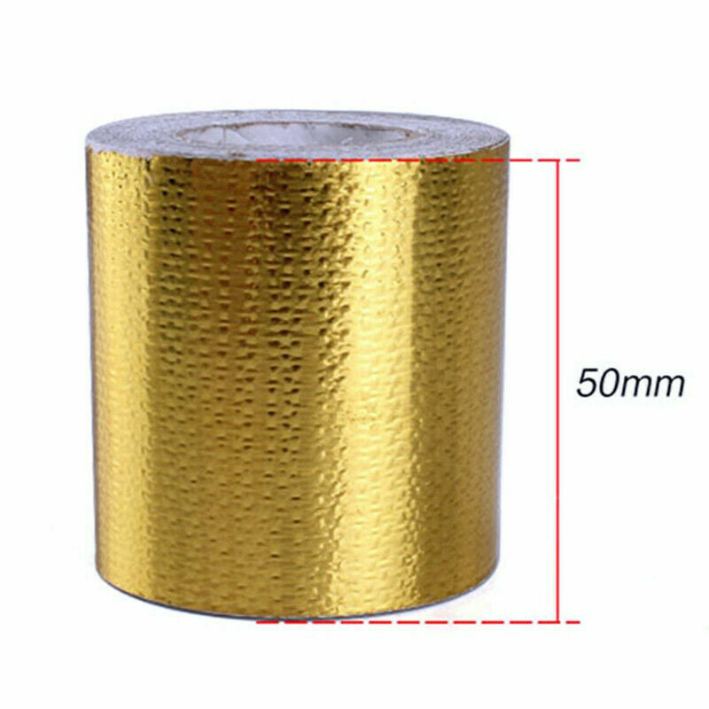 Car Gold Exhaust AirIntake Heat Shield Wrap Reflective Heat Barrier Thermal Tape