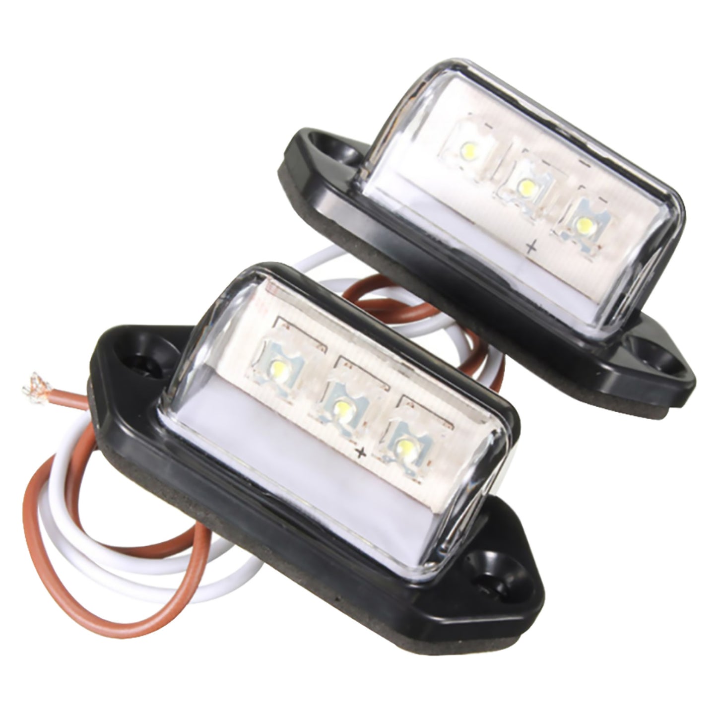 ABS LED Number License Plate Light Car Boat Truck Trailer Step Lamp Waterproof