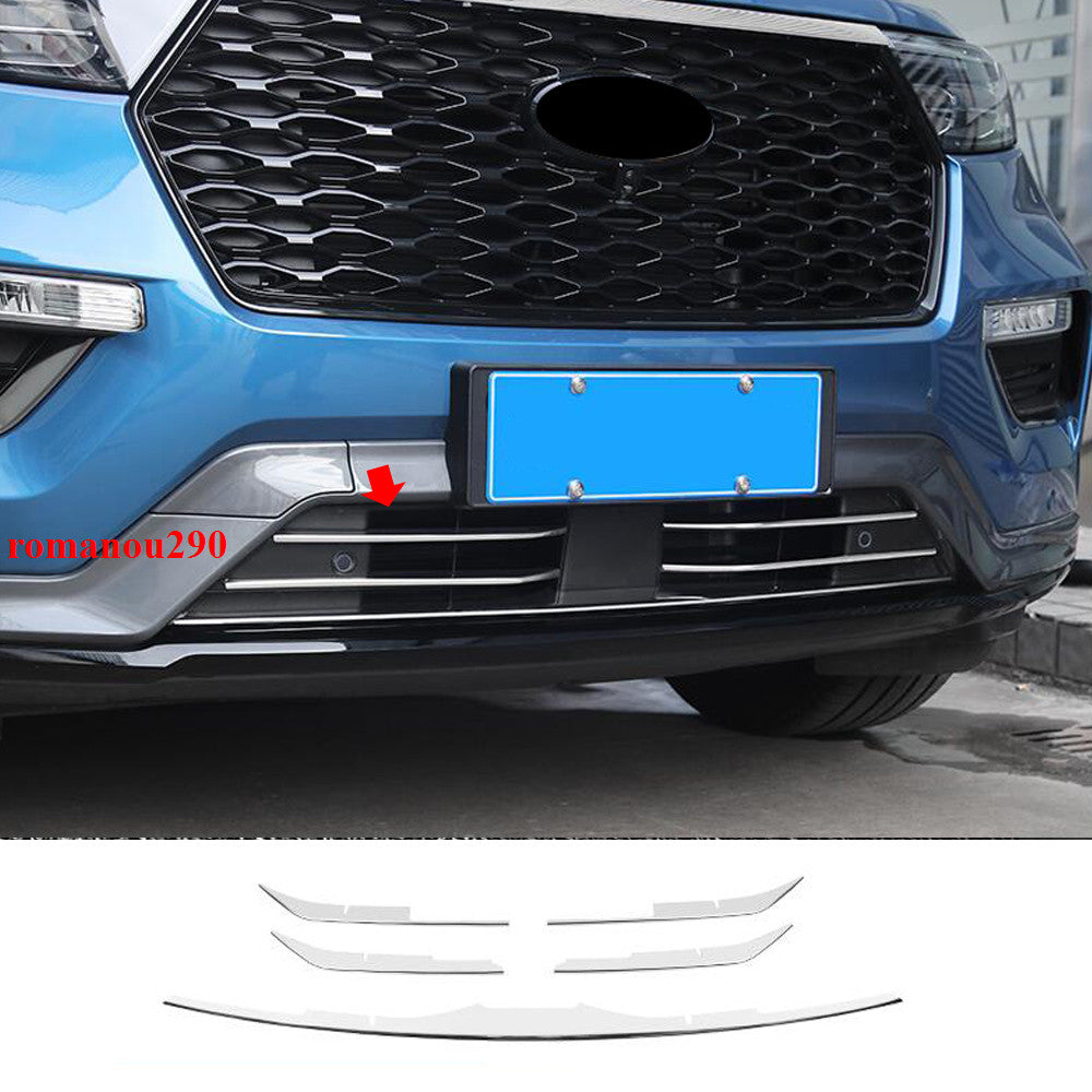 for Ford Explorer 2020-2022 Stainless Chrome Front Bumper grill Trim Strip Cover