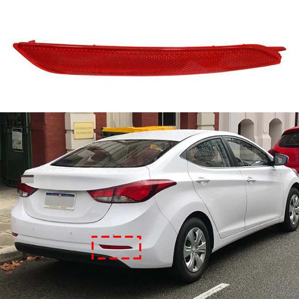 for Hyundai for Elantra Sedan 2014-2016 Right Side Rear Bumper Reflector Light Cover