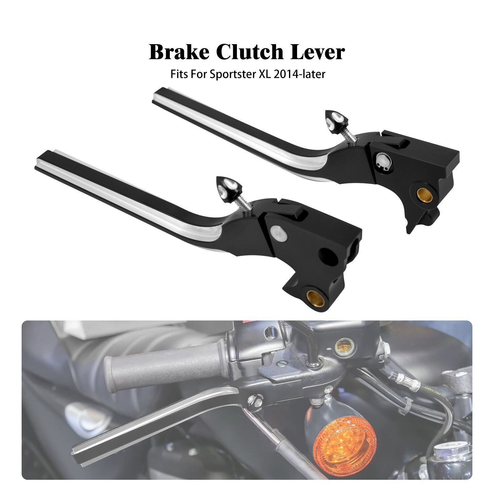 Black Brake Clutch Levers Fit for Harley Sportster Iron 883 1200 XL 48 72 14-24
