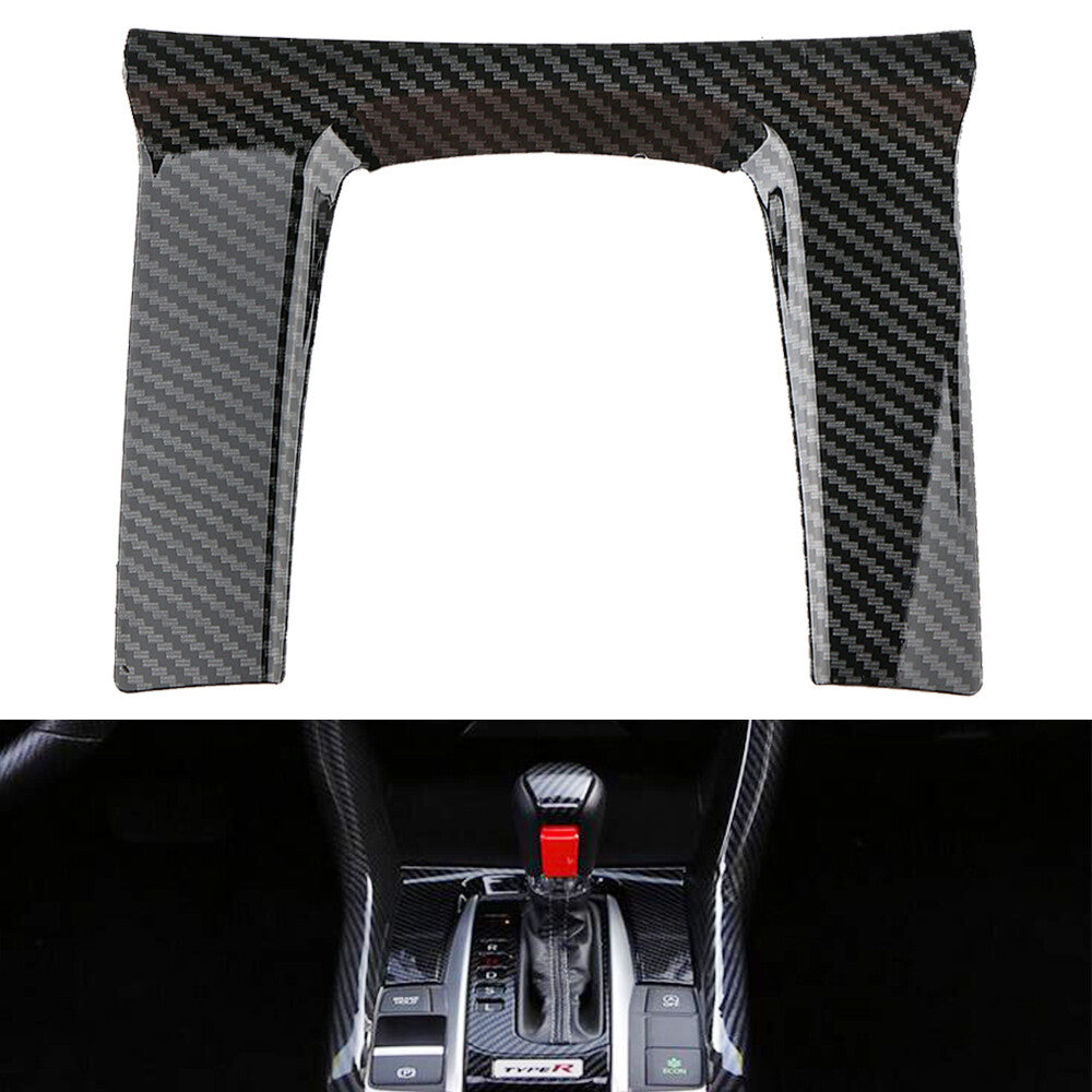 Carbon fiber internal gear shift cover trim for Honda for Civic 16-18 ABS