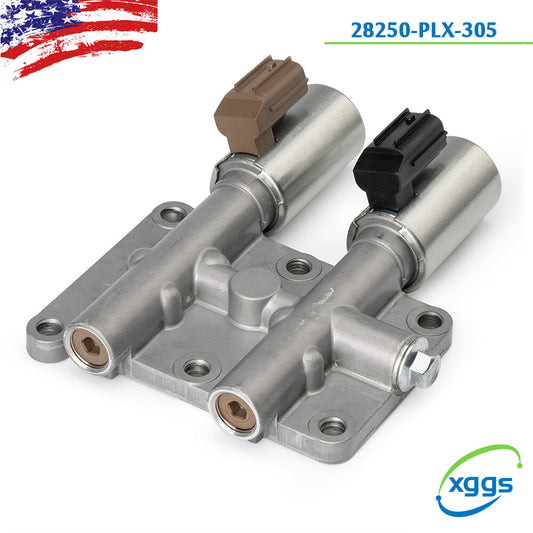 One dual linear solenoid valve 28015-PLX-305 for Honda for Civic 1.7L 01-05 transmission.