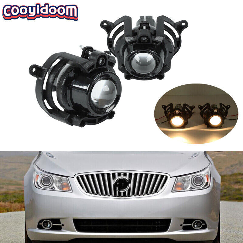 Pair Front Bumper Fog Lights Lamps for Buick Encore 2013-15/LaCrosse 2010-2013