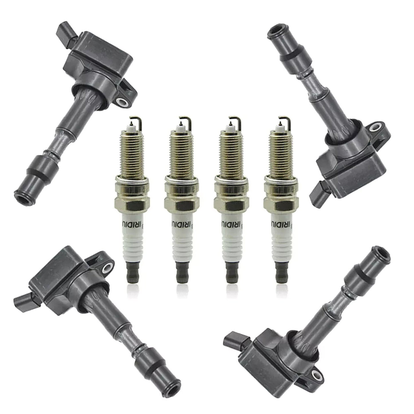 4PCS Ignition Coil  4PCS Spark Plug Accessories for Hyundai for Elantra 2017-2020
