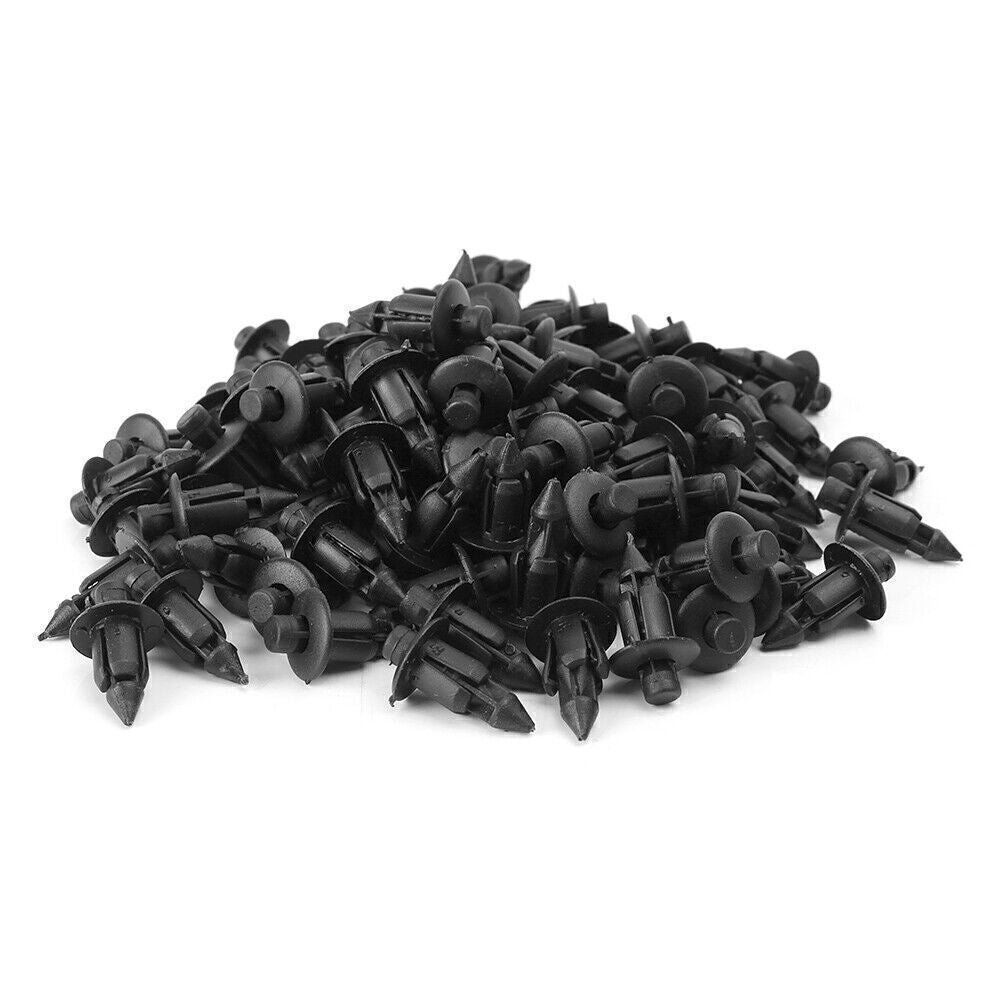 For Suzuk GSXR for Yamaha 100x 6mm Hole Plastic Rivets Car Clip Fastener Push Bolts