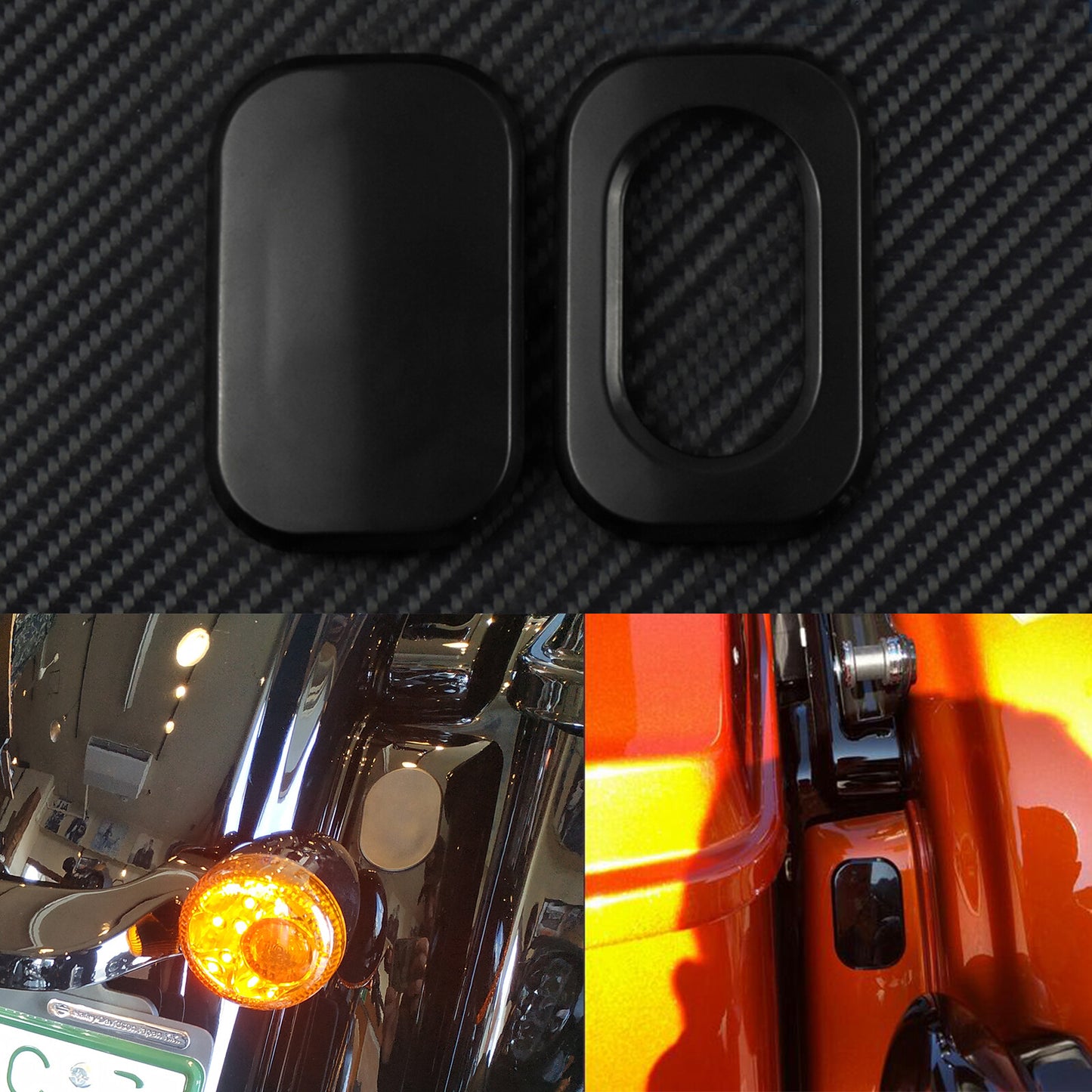 Black Antenna Hole Accent Filler Fit For Street Glide 2006-23 Road Glide 10-23